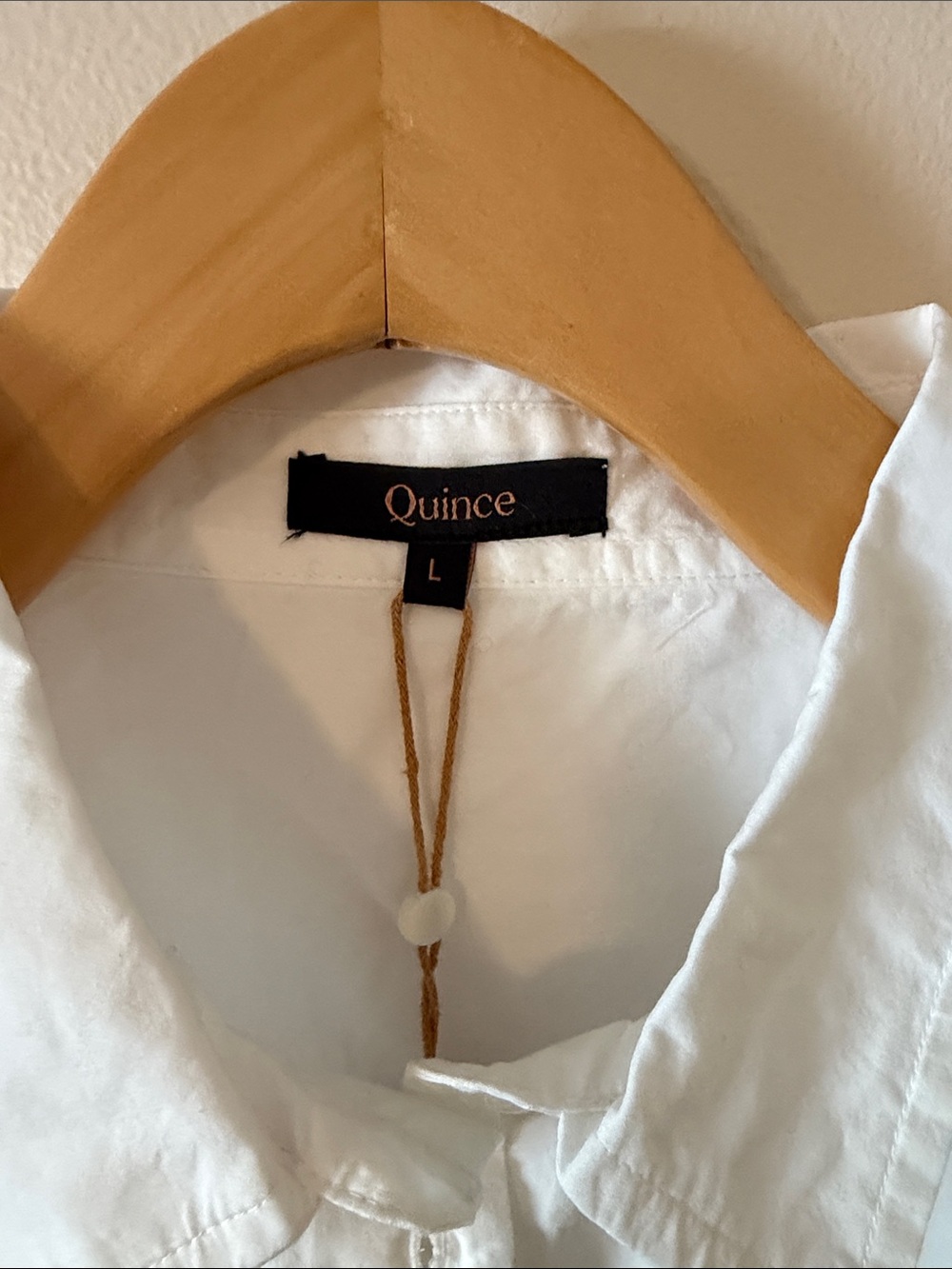 Quince 100% Organic Cotton Poplin Long Sleeve Boyfriend Shirt Size L - Picture 8 of 10